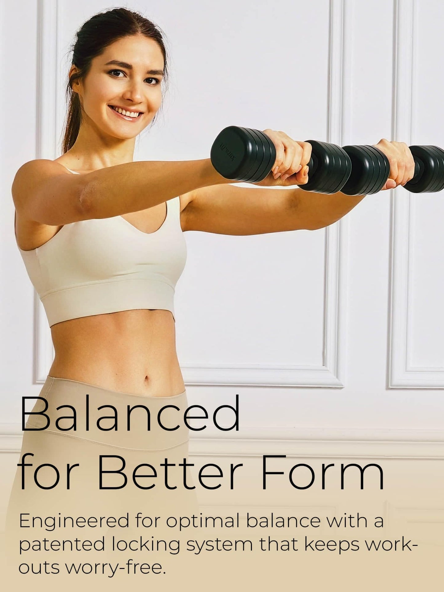 Adjustable Dumbbell Set｜2LB 3LB 4LB 5LB Light Hand Weights for Women｜One-Twist Weight Adjustment｜Non-Slip Curved Grip Handle｜Free Weights for Home Gym, Rehab, Pilates, Yoga, Strength Training