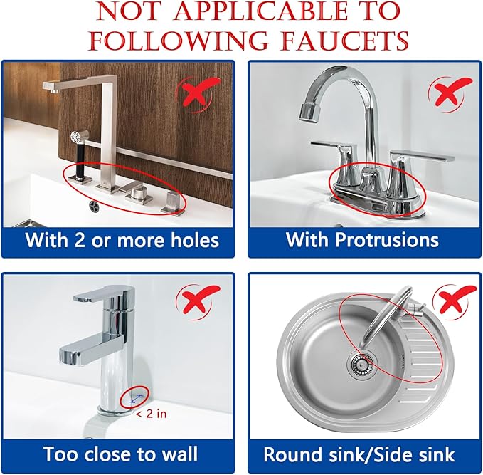 Meiliweser Silicone Faucet Mat for Kitchen Sink – Gen 3 10° Slope Splash Guard