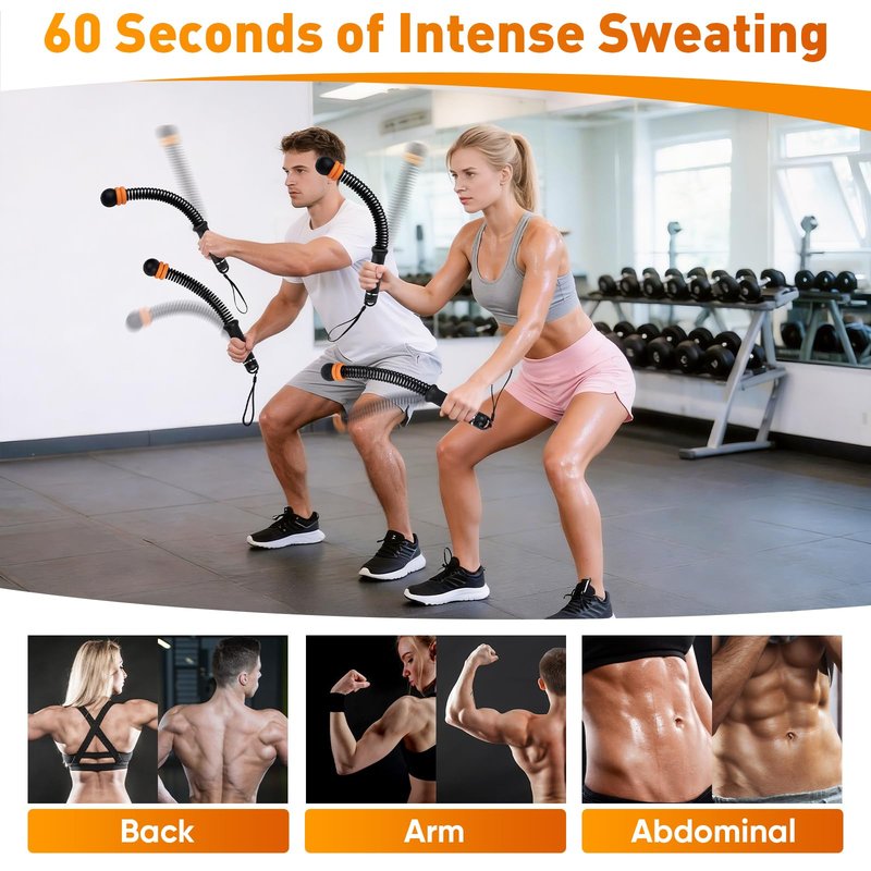 Adjustable counter weight Cordless Battle Ropes,Heavy Duty Portable Ropeless Battle Ropes for Home Gym,Workout Exercise Rope for Strength Building, HIIT and Low-Impact Aerobic Training for Men & Women