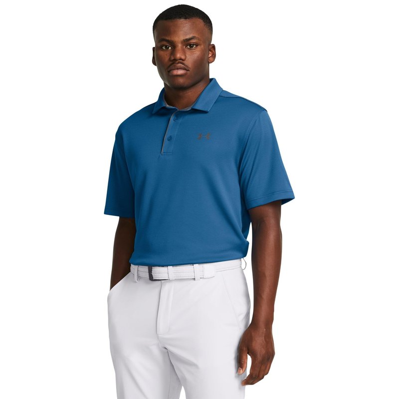 Under Armour Men's Tech Golf Polo, (406) Photon Blue / / Pitch Gray, X-Large