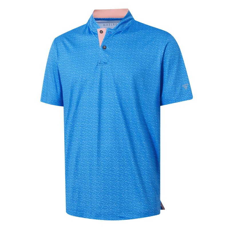 M MAELREG Henley Shirts for Men Printed Polo Shirts Collarless Lightweight Stretch Athletic Casual Short Sleeve
