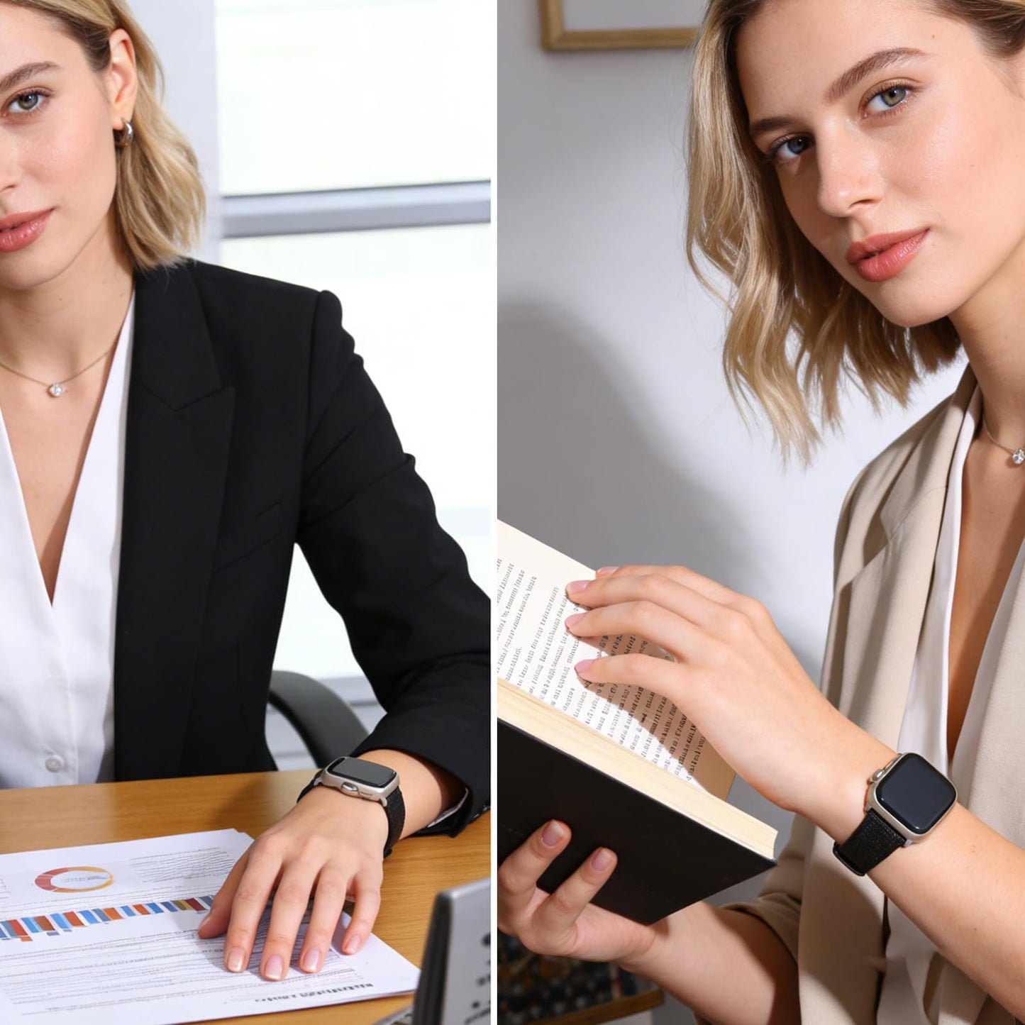 Thin French Goatskin Women's Soft Leather Band Compatible with Apple Watch 38mm 40mm 41mm 42mm 44mm 45mm 46mm 49mm, Lightweight Slim Leather Strap for iWatch Series Ultra SE 11 10 9 8 7 6 5 4 3 2 1