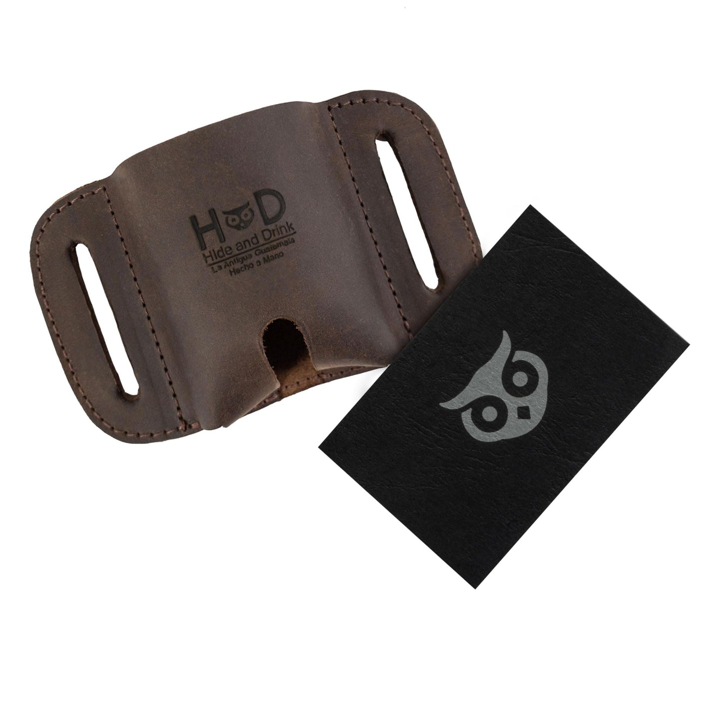 LeatherTex, Tactical Case for AirPods 1st/2nd Gen. and Pro Handmade from Full Grain Leather - Bourbon Brown
