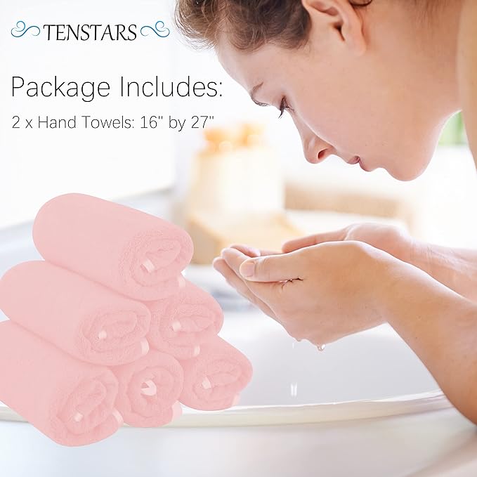 TENSTARS Silk Hemming Hand Towels
