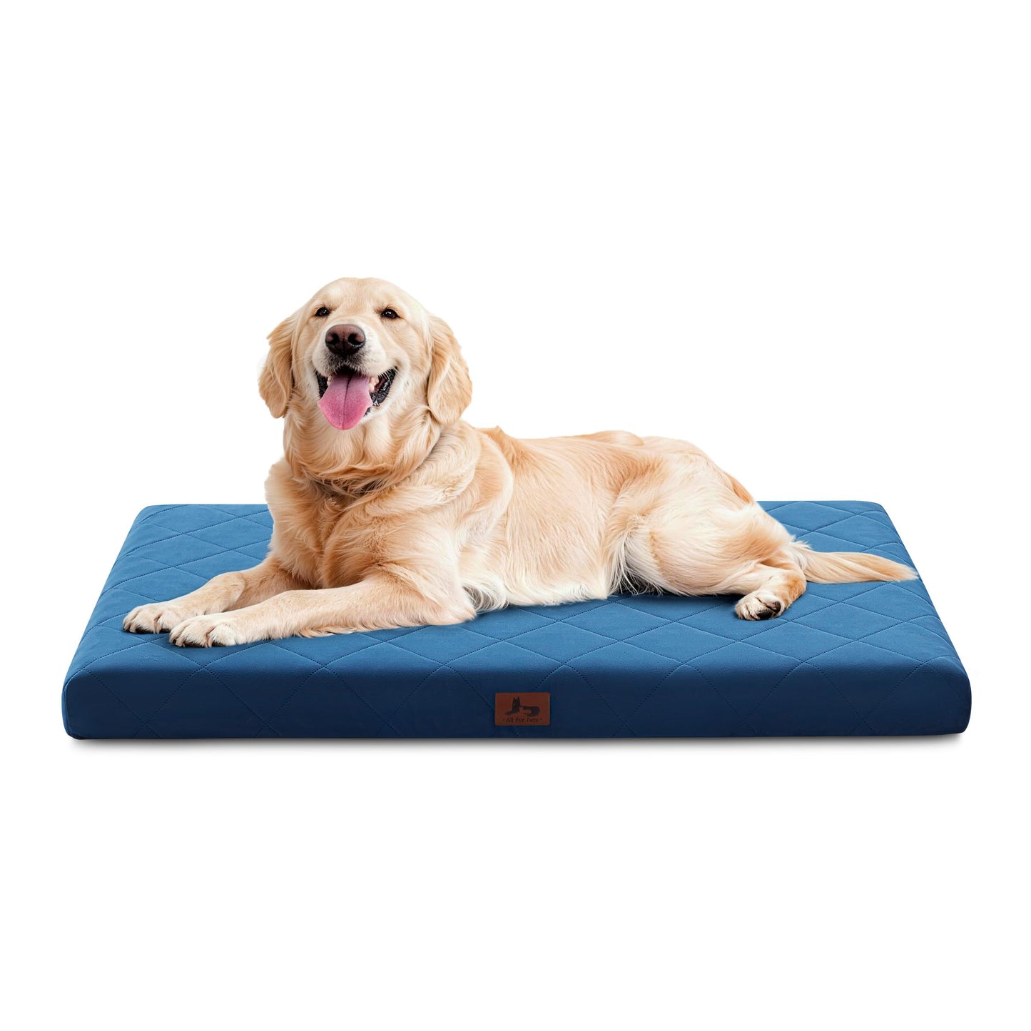 Warmrest Orthopedic Dog Bed Mat Large Medium Sized Dogs, Waterproof Dog Crate Bed with Removable Cover, Washable Pet Bed with Egg Crate Foam, 35"x22", NOT Chewproof