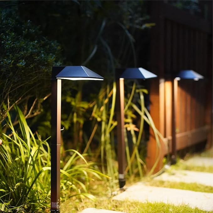 Malibu Lighting 8409210101 Malibu Landscape Lighting, 0.6W Low Voltage Equinox LED Path Light Charcoal Brown