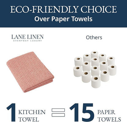 LANE LINEN 100% Cotton Kitchen Towels Set, Quick-Drying Dish Towels, Tea Towels