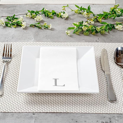 Luxenap 15.8 X 7.9 Inch Linen-Feel Guest Towels, 2000 Lettered Hand Towels