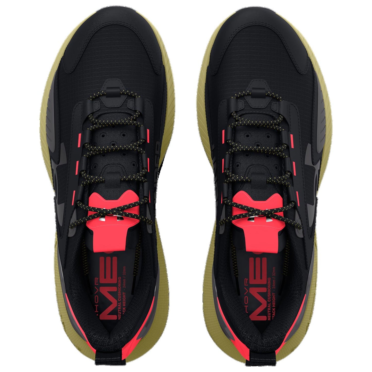 Under Armour Men's UA HOVR Mega 2 MVMNT Sportstyle Shoes Athletic Sneakers (Black/Grey/Green/002, US Footwear Size System, Adult, Men, Numeric, Medium, 8.5)