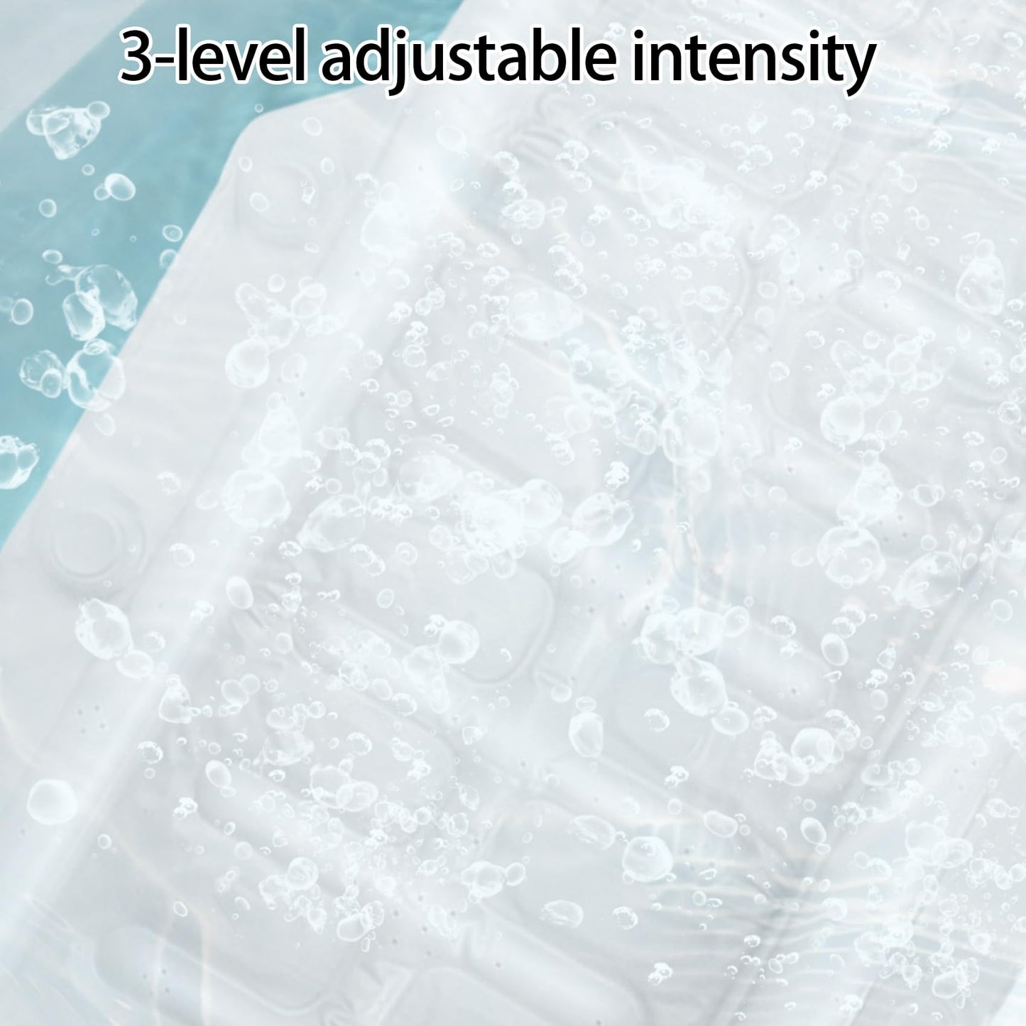 Bubble Mat for Bathtub – Bubble Bath Mat Tub Spa Massager with Adjustable 3-Speed Hydrotherapy Jets, Secure Non-Slip Suction Cups & Ultra-Quiet Motor – Portable, Luxurious Home Spa