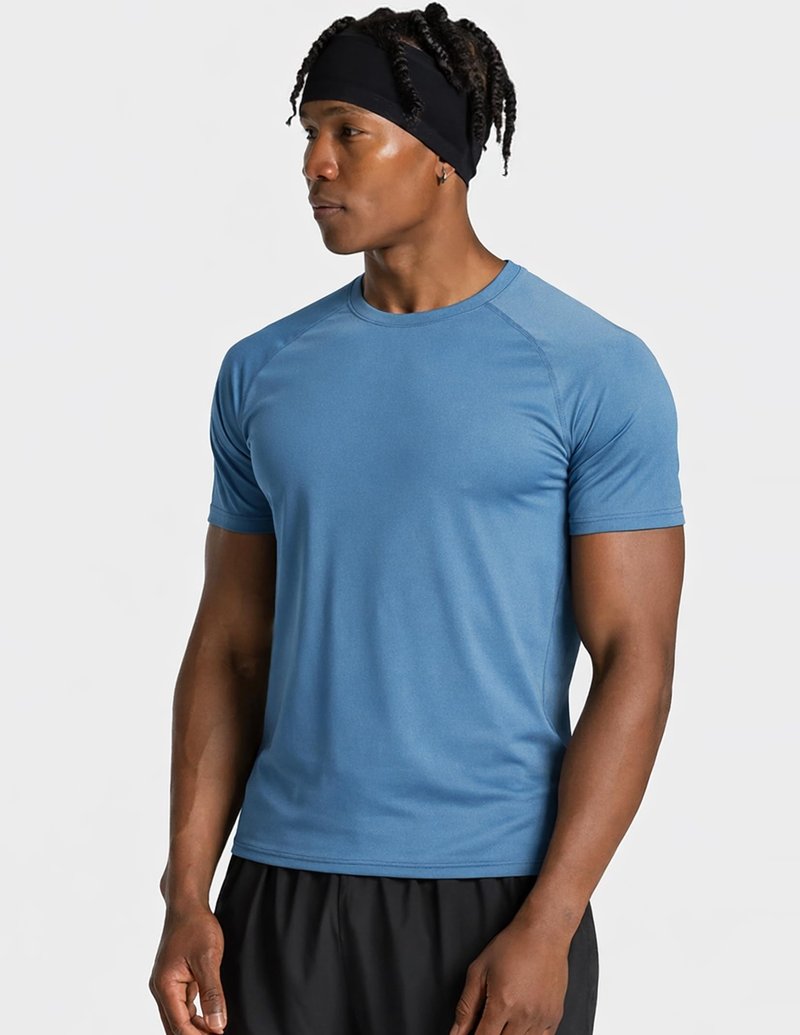 5 Pack Men’s Active Quick Dry Crew Neck T Shirts | Athletic Running Gym Workout Short Sleeve Tee Tops Bulk (Set 8, 3X-Large)