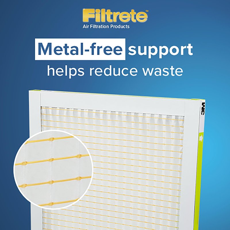 Filtrete 16x16x1 AC Furnace Air Filter, MPR 700, MERV 8, Tough on Pollen, Easy on Airflow, 3-Month Pleated 1-Inch Electrostatic Air Cleaning Filter, 4-Pack (Actual Size 15.81 x 15.81 x 0.81 in)