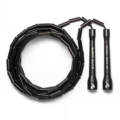 Elite Jumps - Do Hard Things 1” Beaded Jump Ropes - Strong & Durable Materials - Resize & Adjust - Fitness & Cardio Training - Improve Rhythm, Speed, Agility