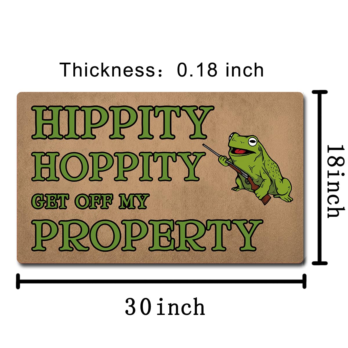MELODADDY Funny Welcome Doormat Front Porch Decor Rugs with Rubber Back 30"(L) x 18"(W) Personalized Mat for Entrance Outside Monogram Mats
