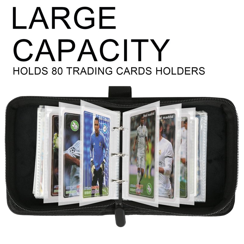 GERMUN Mini Card Binder 1 Pocket, 80 Pockets Trading Card Binder, Premium Small 2 Pocket Trading Card Collection Album Folder with 40 Sleeves Double Sided - Gifts for Kids (Pink)