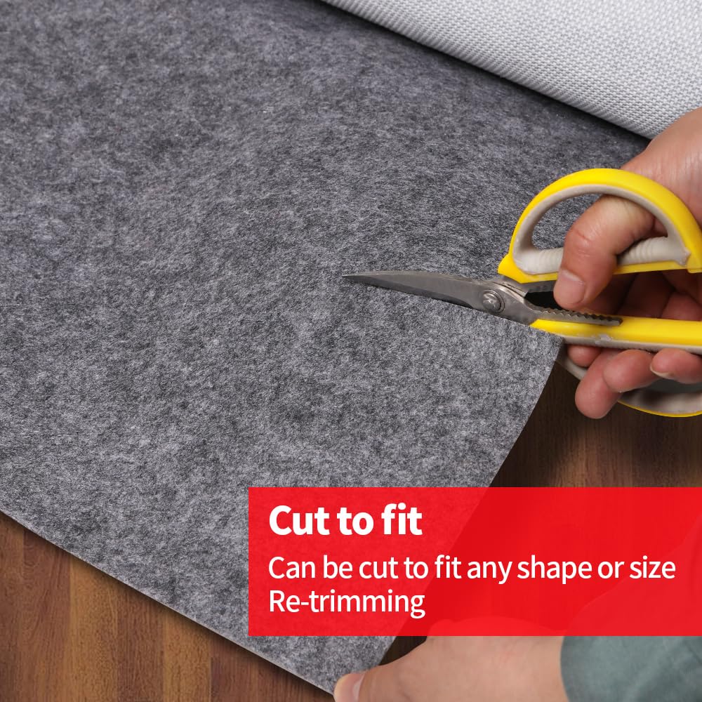 Waterproof Rug Pad Round 1/4 Thick Waterproof Non-Slip Rug Pad， Pad for Hardwood Floors， Rug Pads for All Floors and Finishes, Keeps Carpets in Place Soft and Safe（3FT）