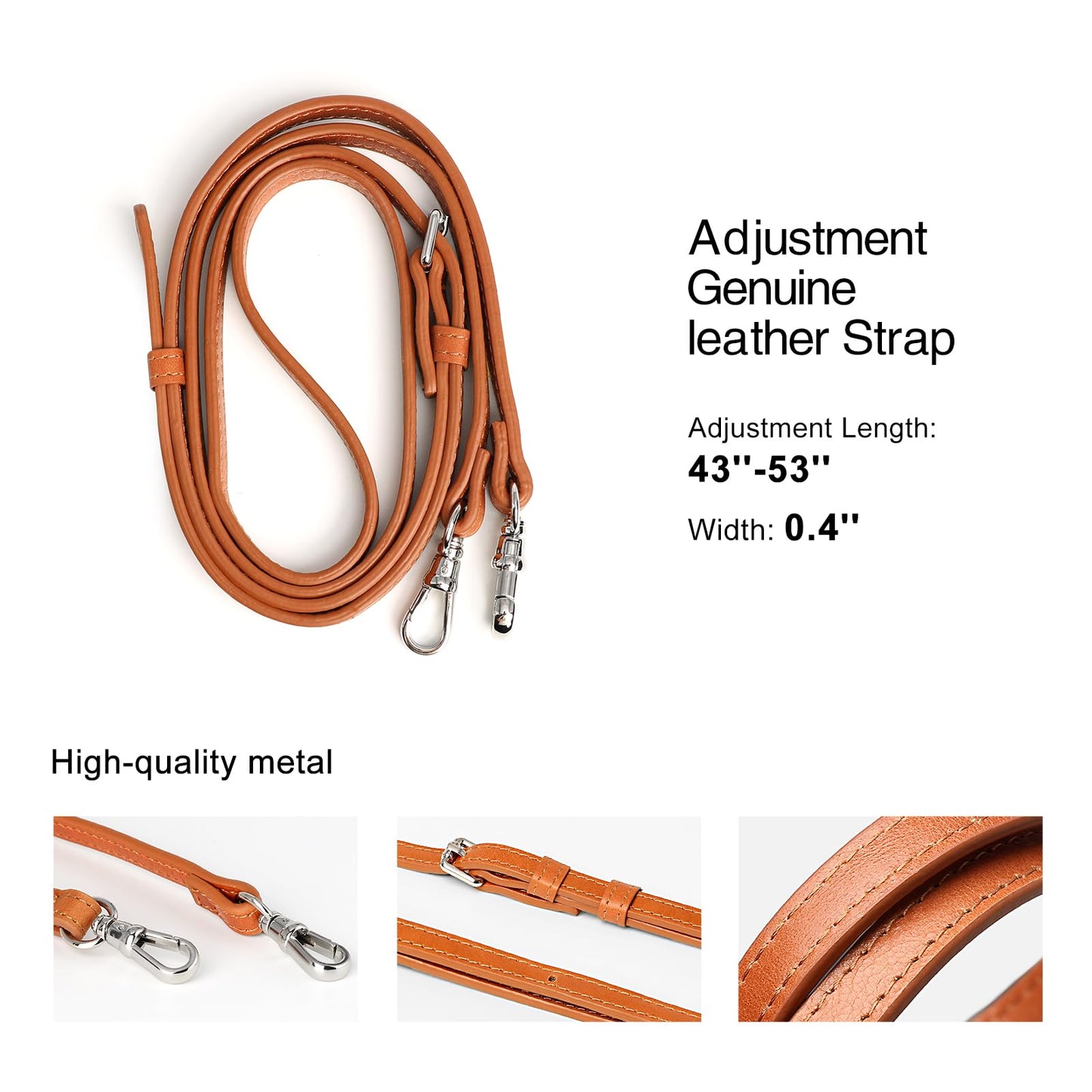 LUCKYCOIN Crossbody Wallet Purse Case for iPhone 15,Genuine Leather Drop-Protection Phone Case for Women with Expandable Card Holder & Adjustable Strap,Hands-Free for Travel & Daily Use -Brown
