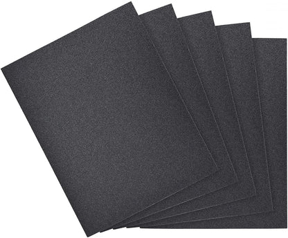 Utoolmart 120 Grit Sandpaper, 9 x 11 Inch Wet Dry Silicon Carbide Sandpaper, Hand Abrasive Sanding Sheets for Wood Furniture Metal Automotive Polishing 5pcs