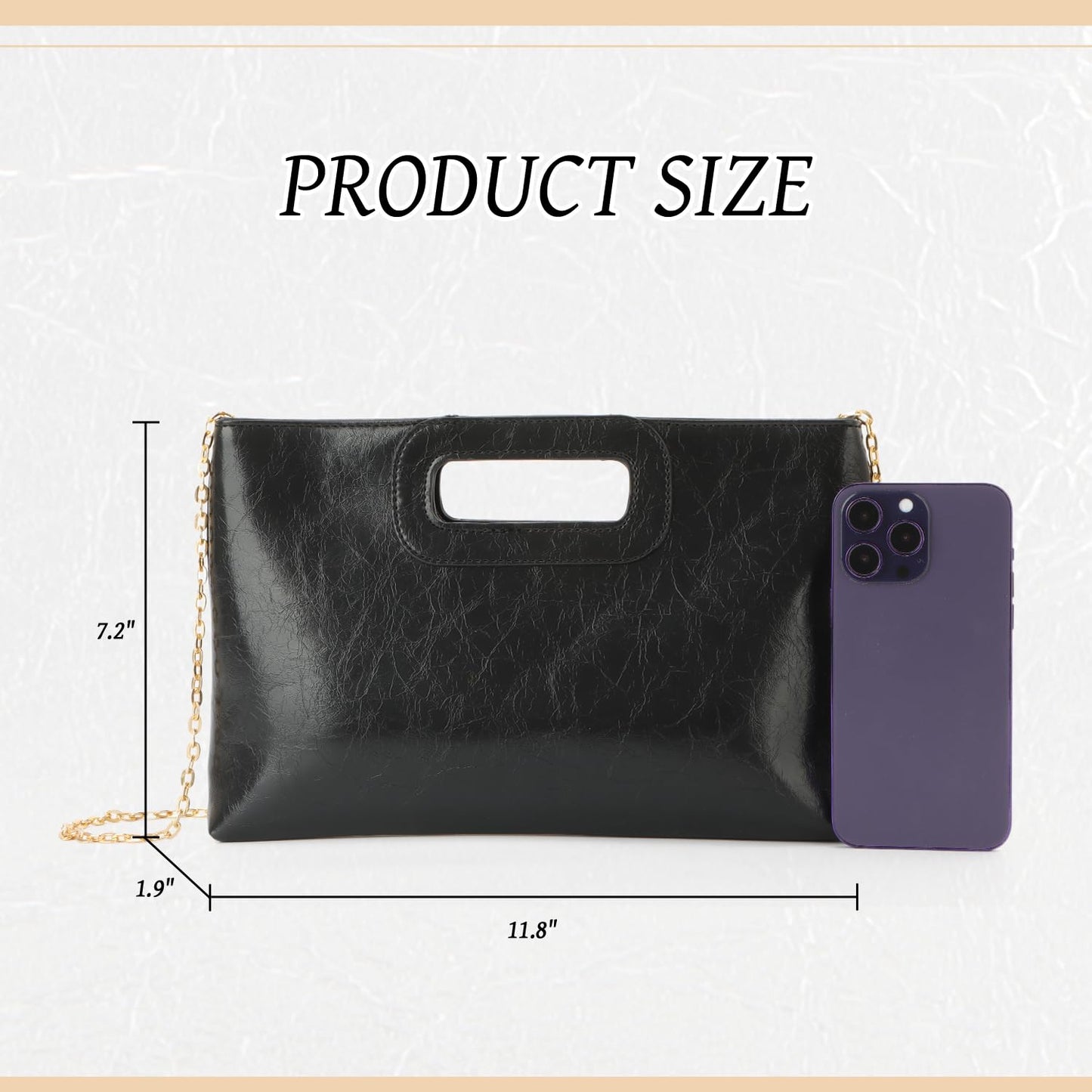 Freie Liebe Clutch Purses for Women PU Leather Evening Clutch Bag Fashion Handbags for Wedding, Cocktail, Prom with Chain