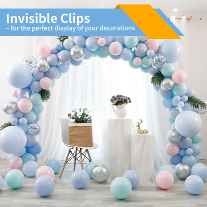 PUGPIU 12 Pack Balloon Arch Clips for Backdrop | Plastic Transparent Spring Clamps | 3.5 Inch Heavy Duty Clip for Backdrop Stand | Birthday Wedding Decoration | Photography Studio | Crafts | Clothing