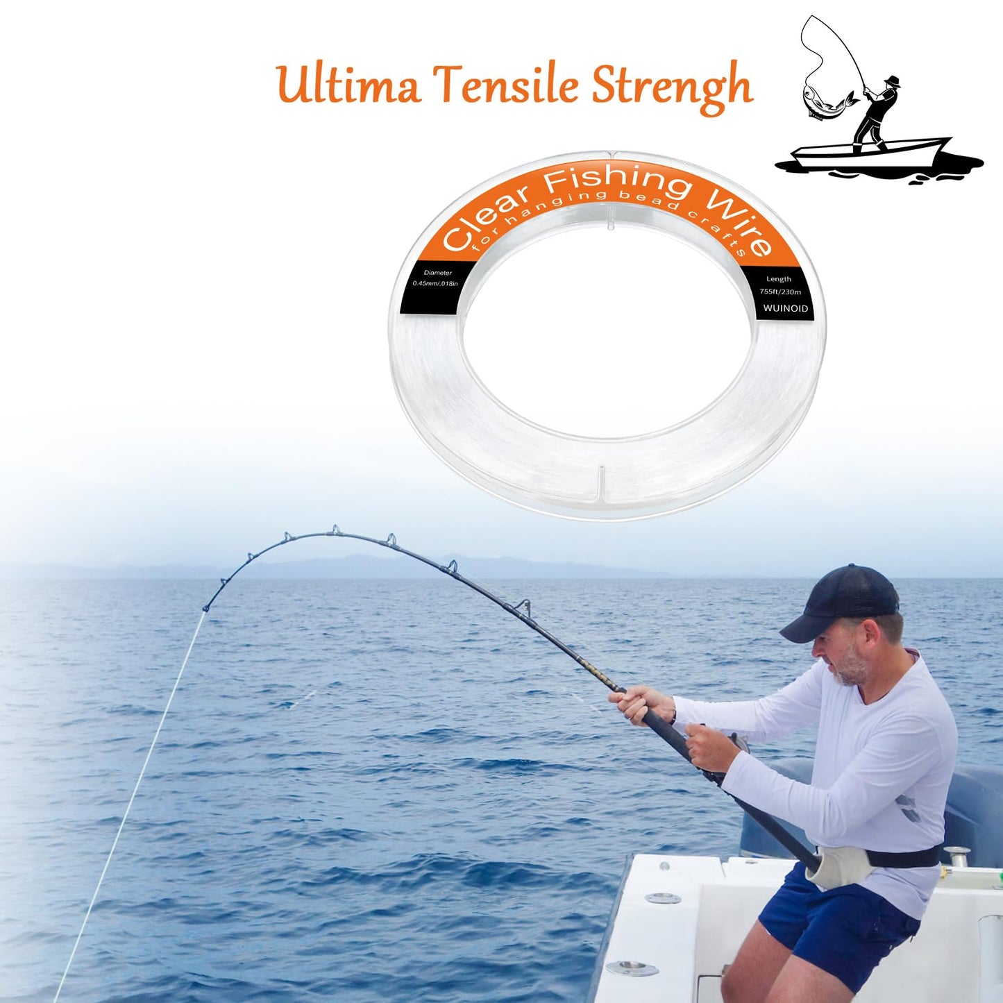 Clear Fishing Line Wire, Monofilament Fishing Line Wire, Nylon Clear Invisible String for Fishing and Hanging Balloons Garland Crafts Decorations WUINOID