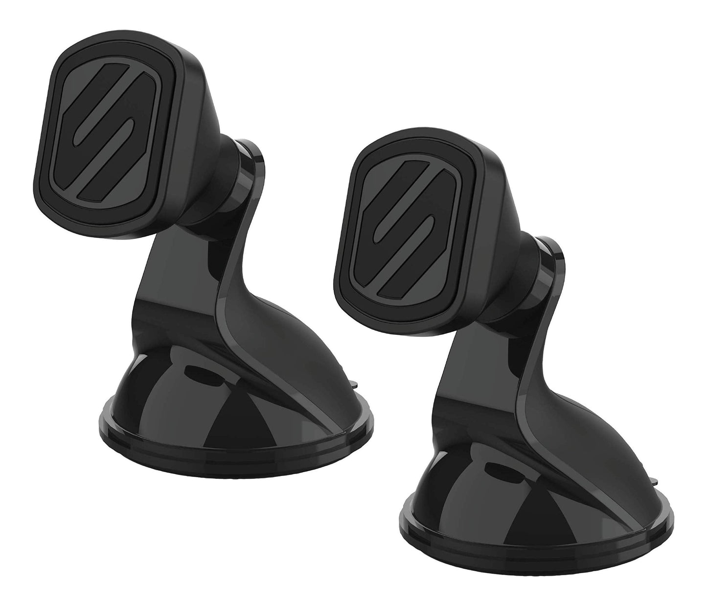 Scosche MMWSM-2PKXCES0 MagicMount Select Magnetic Car Phone Holder Mount for iPhone and Android - 2 Pack - Secure Magnetic Cell Phone Mount for Car Window or Dash - Universal 360° Adjustable Head