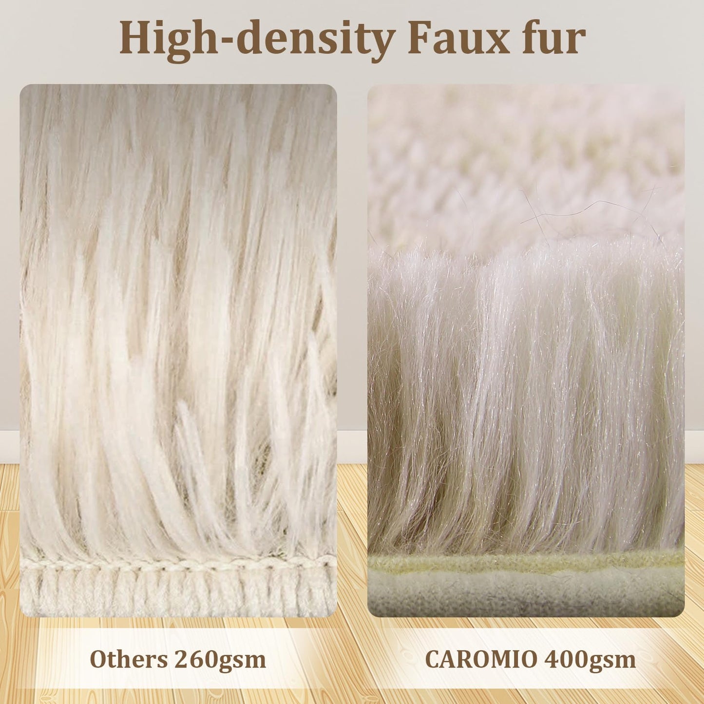CAROMIO 8x10 Area Rug for Bedroom Fluffy Rugs Shag Rugs for Living Room Furry Rugs for Girls Boys Room Tie Dye Shaggy Rug for Kids Baby Room Home Decor Rug Carpets, Beige Taupe