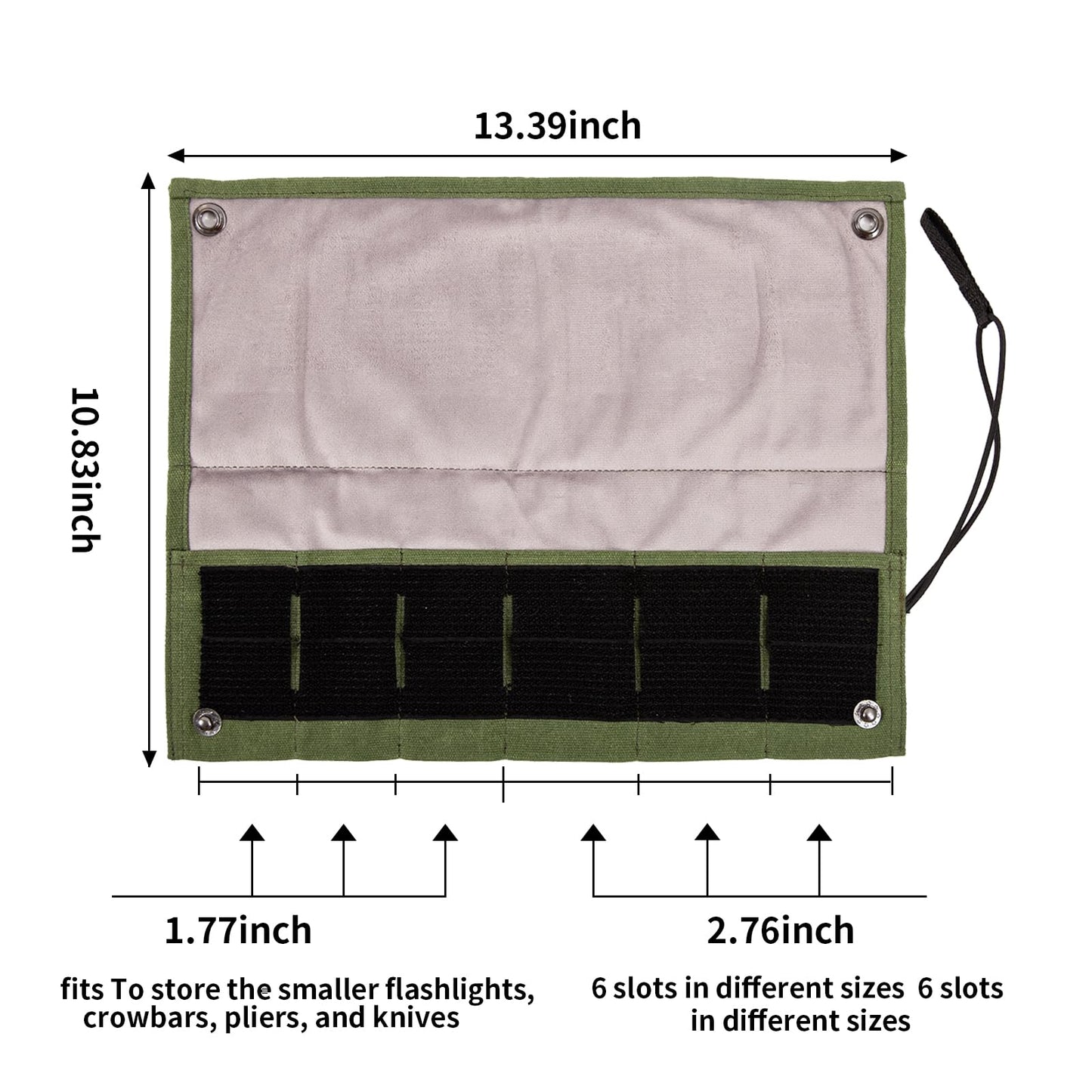 Baizoy Pocket Knife Display Bag,6 Slots with Pocket Knives, Folding Small Knife Storage Pouch, Knife Roll Bag Organizer, Knives Roll Collection Protector Bag, Tactical Outdoor for EDC Mini Knife Bags