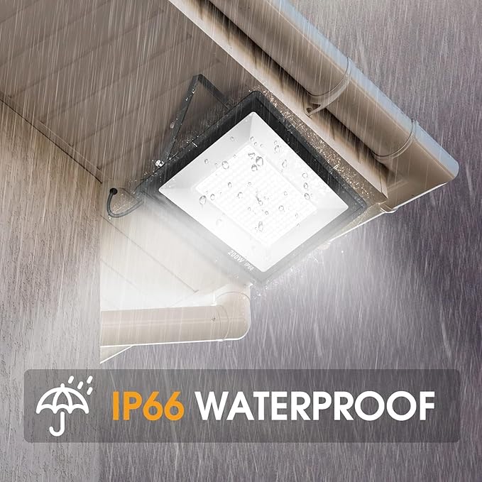 200W LED Flood Light 2 Pack, 22500lm Super Bright Security Lights, IP66 Waterproof Outdoor Flood Light, 5000K Daylight White Floodlight for Yard, Garden,Basketball Court, Arena