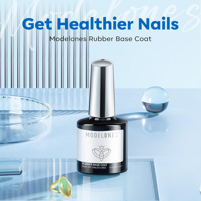 modelones 15 ml Nail Dehydrator and Primer, Acid Free Base Coat Natural Prep Dehydrate & Bond Primer Kit, Hema-Free Acrylic Nail Supplies