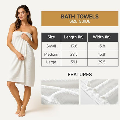 REDKISS Ultra Soft 6 Piece Towel Set, Premium White Towels