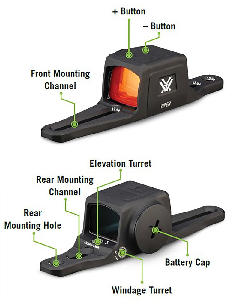 Vortex Viper Shotgun Enclosed 3 MOA Micro Red Dot Sight, Integrated Universal Mount, 6061 Aluminum Housing, CR2032 Battery (VPR-SGMRD3-E)