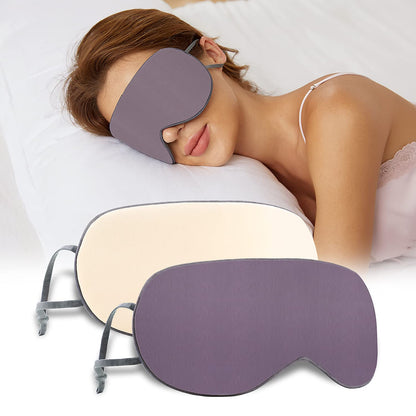 Sleeping Mask 2 Pack, Warm, Cool Double-Sided Use of Sleep Mask, Super Soft Blindfold with Adjustable Strap, Block Out Light, Comfort Sleep Eye Mask for Travel Meditation Nap