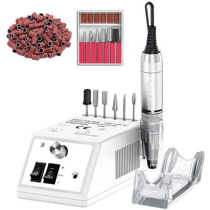 Professional Nail Drill Machine 30000 RPM Efile Electric Nail Filer Kit for Finger Toe Nails, Acrylic Gel Nails, Manicure Pedicure Drill with 6Pcs Nail Bits, 106Pcs Sanding Bands - Pink
