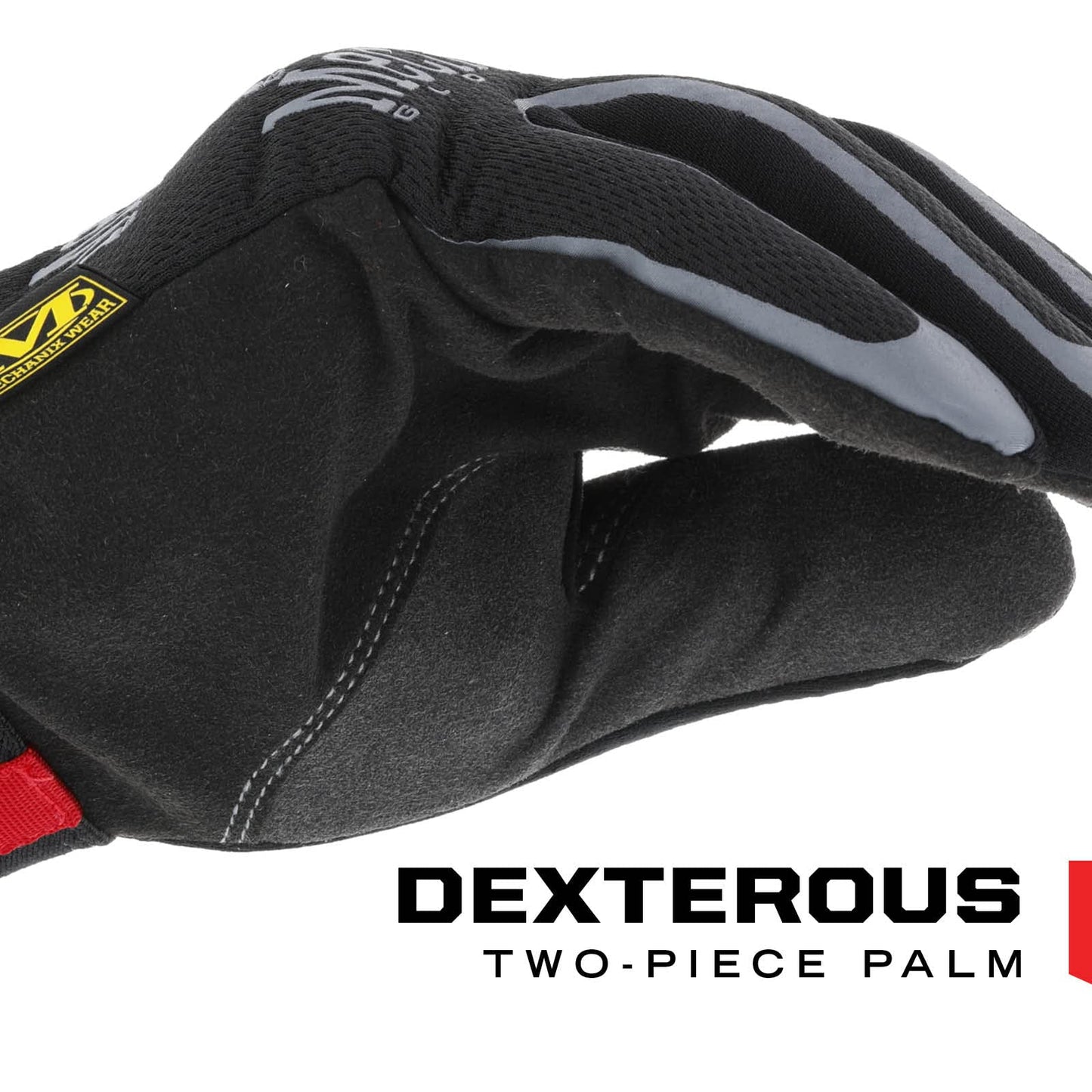 Mechanix Wear: Utility Work Gloves with Secure Fit, Touchscreen Capable, High Dexterity, Synthetic Leather Glove for Multi-purpose Use, Work Gloves for Men, Black (Black, Large)