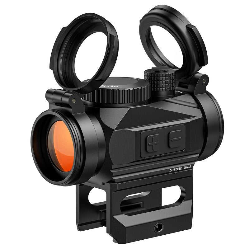 CVLIFE FoxSpook Motion Awake Red Dot Sight,1x20mm 2MOA Red dot Scope Auto On & Off Compact Optics with Low Profile and Lower 1/3 Co-Witness Mount, Flip Up Lens Covers and 12 Brightness Button Settings