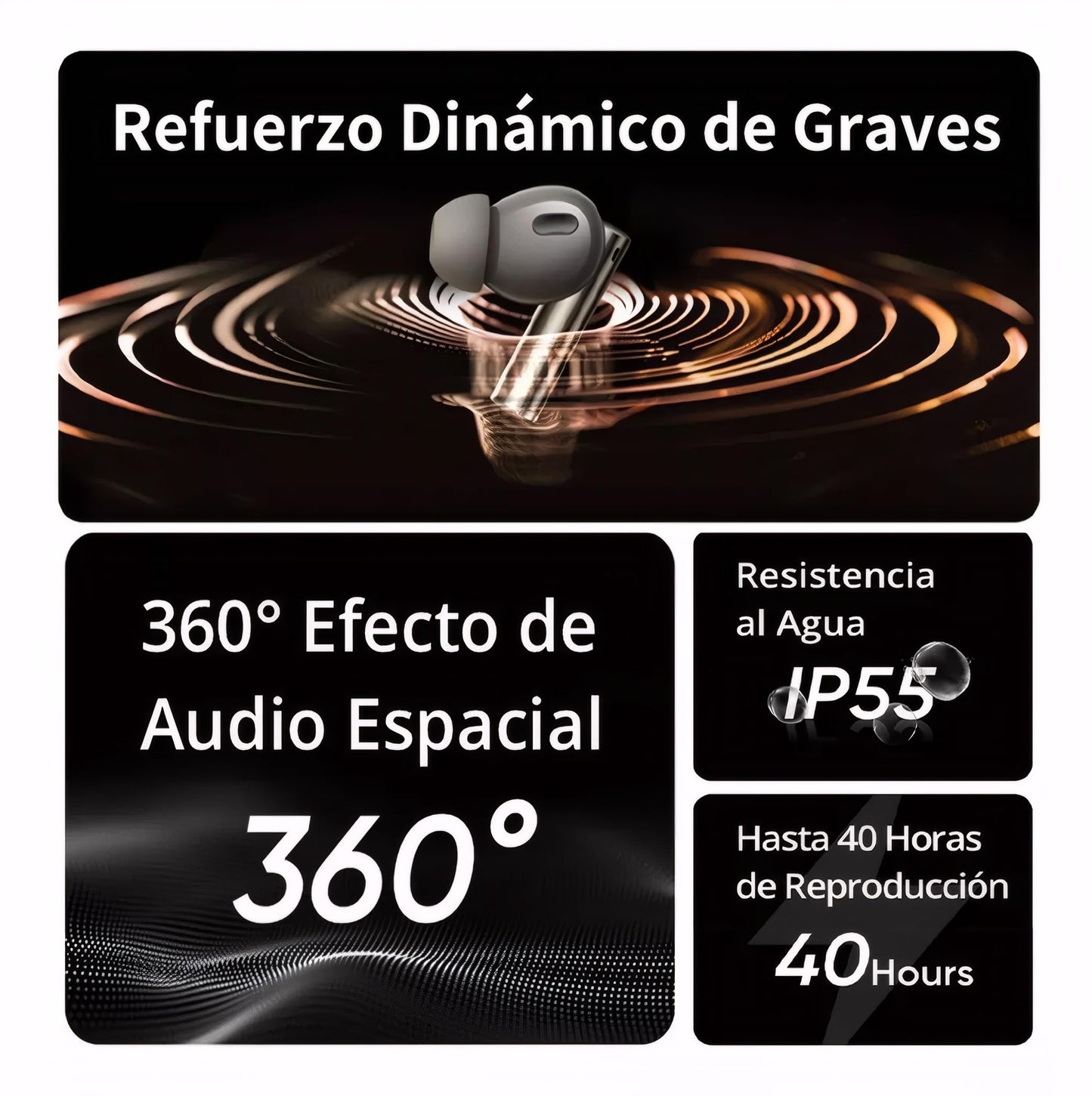 realme Buds Air 6 Pro True Wireless Earbuds, 50dB Noise Reduction, ANC to Ears and Environment, Hi-Res Sound, LDAC, 3D Audio, 40H Battery, Wireless Charging, Bluetooth 5.3 - (Silver Blue)