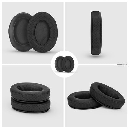 Brainwavz Perforated Thick Memory Foam Ear Pads for ATH M50X, M40X, Steelseries Arctis, HyperX Cloud & Alpha, Logitich G Pro & Many More Headphones, Black