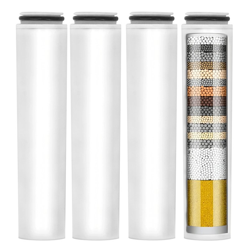 4 Pack Shower Head Filter Replacement Compatible With Cobbe®, Handheld Shower Head Filters for Hard Water, Removes Chlorine & Heavy Metals to Improve Skin & Hair