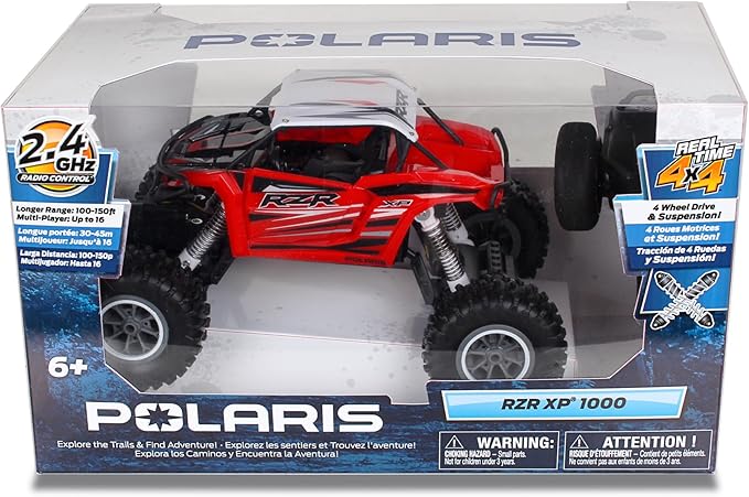 NKOK Polaris® R/C Off-Road 4WD (2.4GHz) RZR XP 1000 (Red)