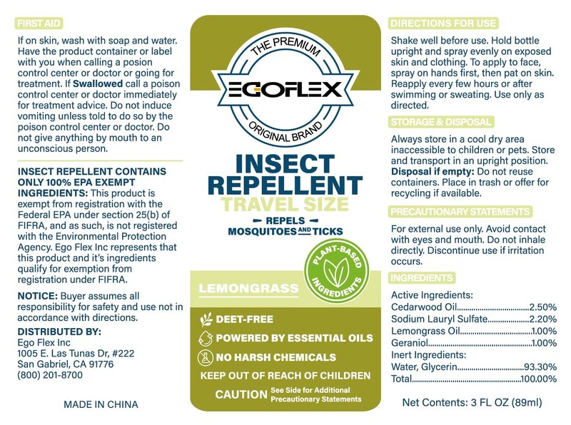 3-Pack Mosquito Repellent Spray - DEET-Free Bug Spray Travel Size TSA Approved - Mosquito, Tick & Insect Killer Deterrent with Natural Essential Oils - Lemongrass Scent - Safe for Family - 3 Fl Oz