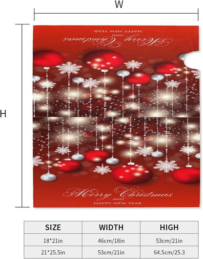 Christmas Mailbox Covers Red Glitter Snowflake Ball Magnetic Letter Post Box Cover Standard Size 25.5 x 21 Inch Garden Yard Home Decorative