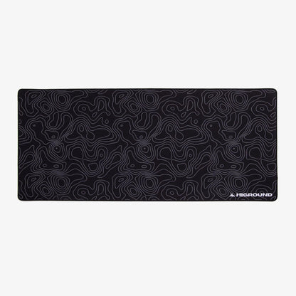 Higround BLACKICE XL Topograph Gaming Mousepad, Cool Medium Speed Desk Mousepad, Computer Mouse Mat, Flat Stitched Edge, Full Range of Motion, Non-Slip Rubber Base, Perfect for Gamers & Office Use