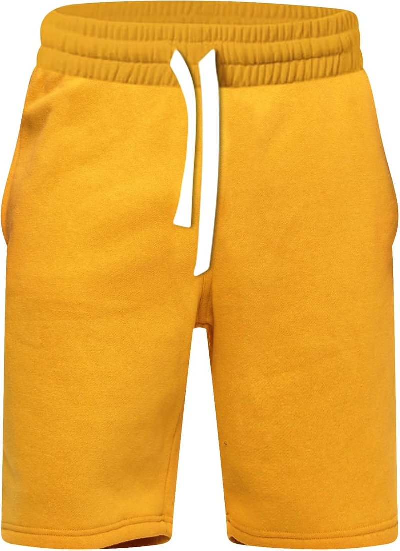 Men’s Fleece Workout Shorts - Classic Casual Style with Elastic Waist | PROGO USA
