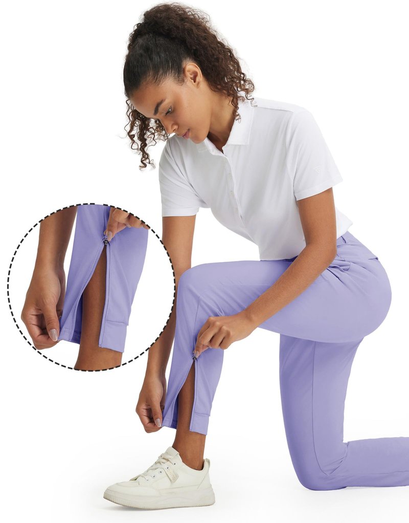 M MAELREG Women Joggers with Pockets Breathable Flex Stretch Athletic Moisture-Wicking Comfy Golf Pants Women Lavender