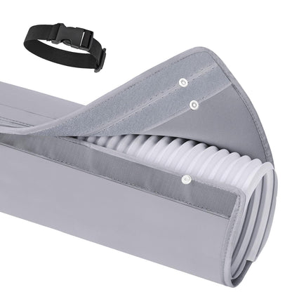 Mrrihand Portable AC Hose Insulation Sleeve for 5" & 5.9" Exhaust Hose, 3-Layer Air Conditioner Hose Cover Wrap Reduces Heat Loss & Improves Cooling, Universal Fit with Buckles & Snap Closure-Gray