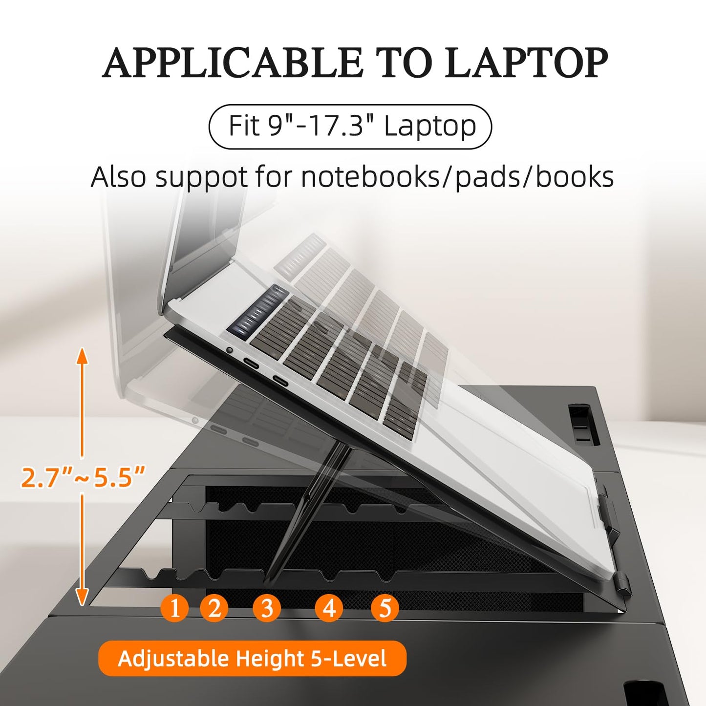 WESTREE Monitor Stand Riser with Adjustable Laptop Stand Riser, Steel Frame Dual Monitor Stand with Two Drawers for 2 Monitors, Desktop Oraganizer Stand for Computer,Laptop,Screen