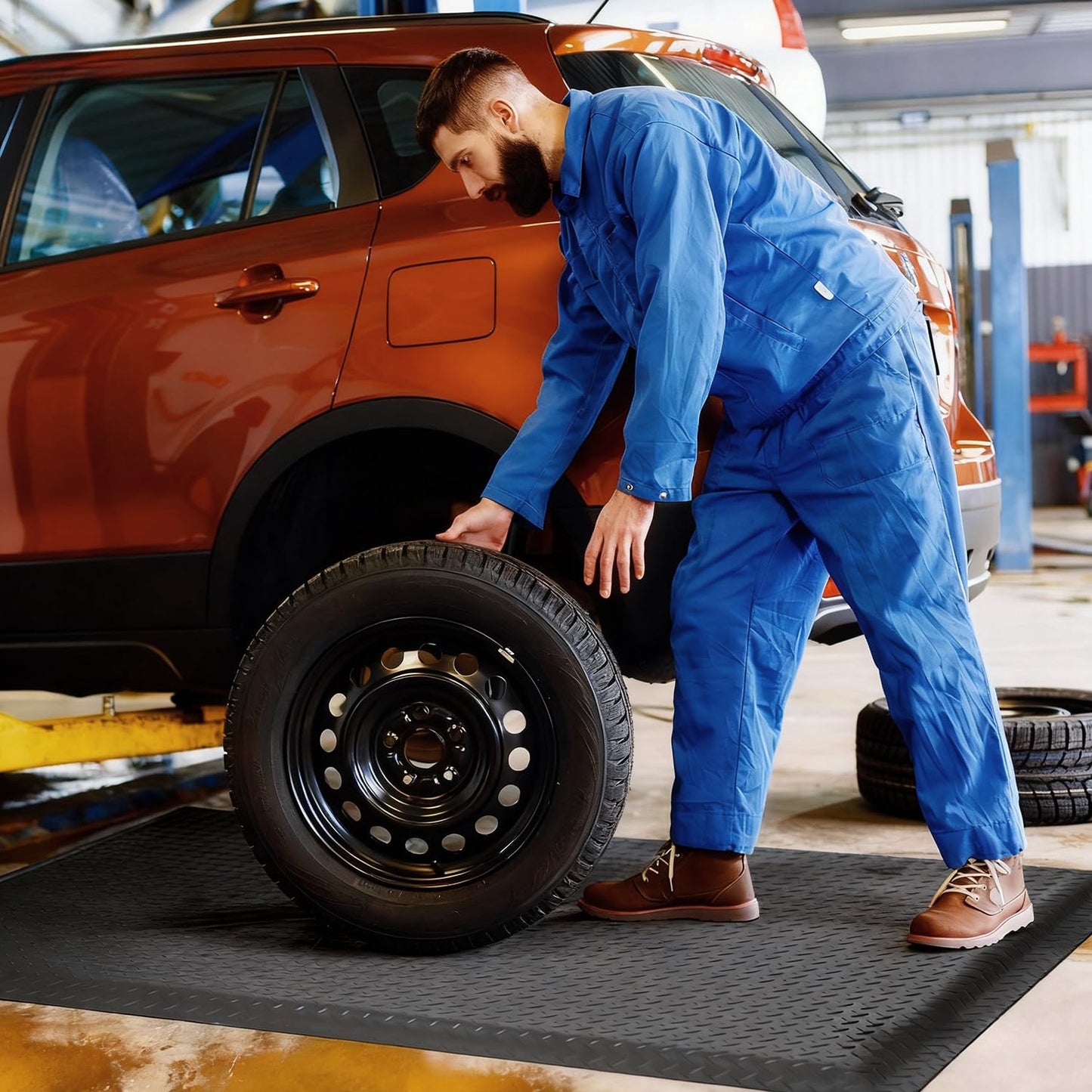 GOOFCXO Anti Fatigue Mat 2x5 Ft 15/16" Thick Soft Sponge Ergonomic Durable