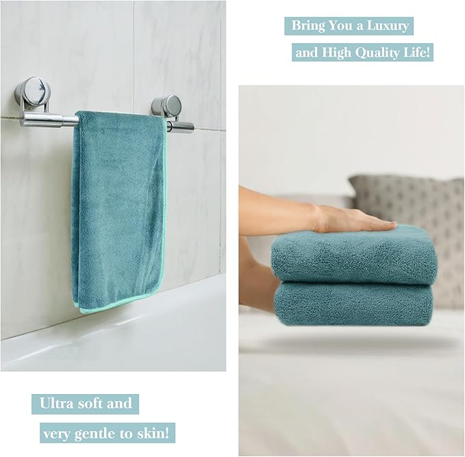 KinHwa Microfiber Hand Towels for Bathroom Soft and Absorbent Face Towels Grey