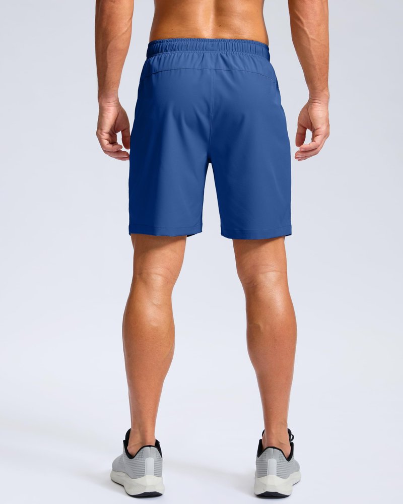 G Gradual Men's Athletic Running Shorts with Zipper Pockets Quick Dry 7"/ 5"/ 9" Workout Gym Shorts for Basketball Hiking(Royal Blue,7S)